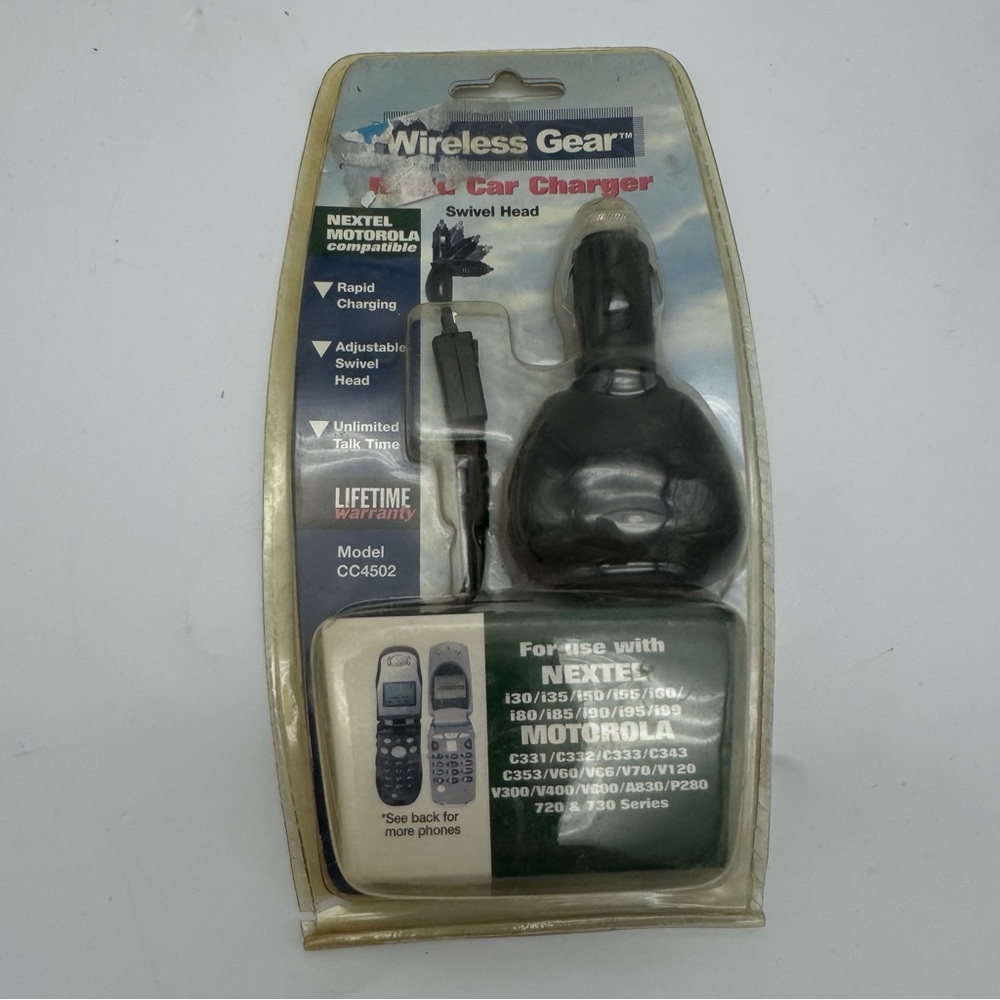 Wireless Gear Rapid Car Charger Model CC4500 Nokia Compatible NEW and Sealed.